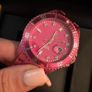 Pink Metal Toy Watch